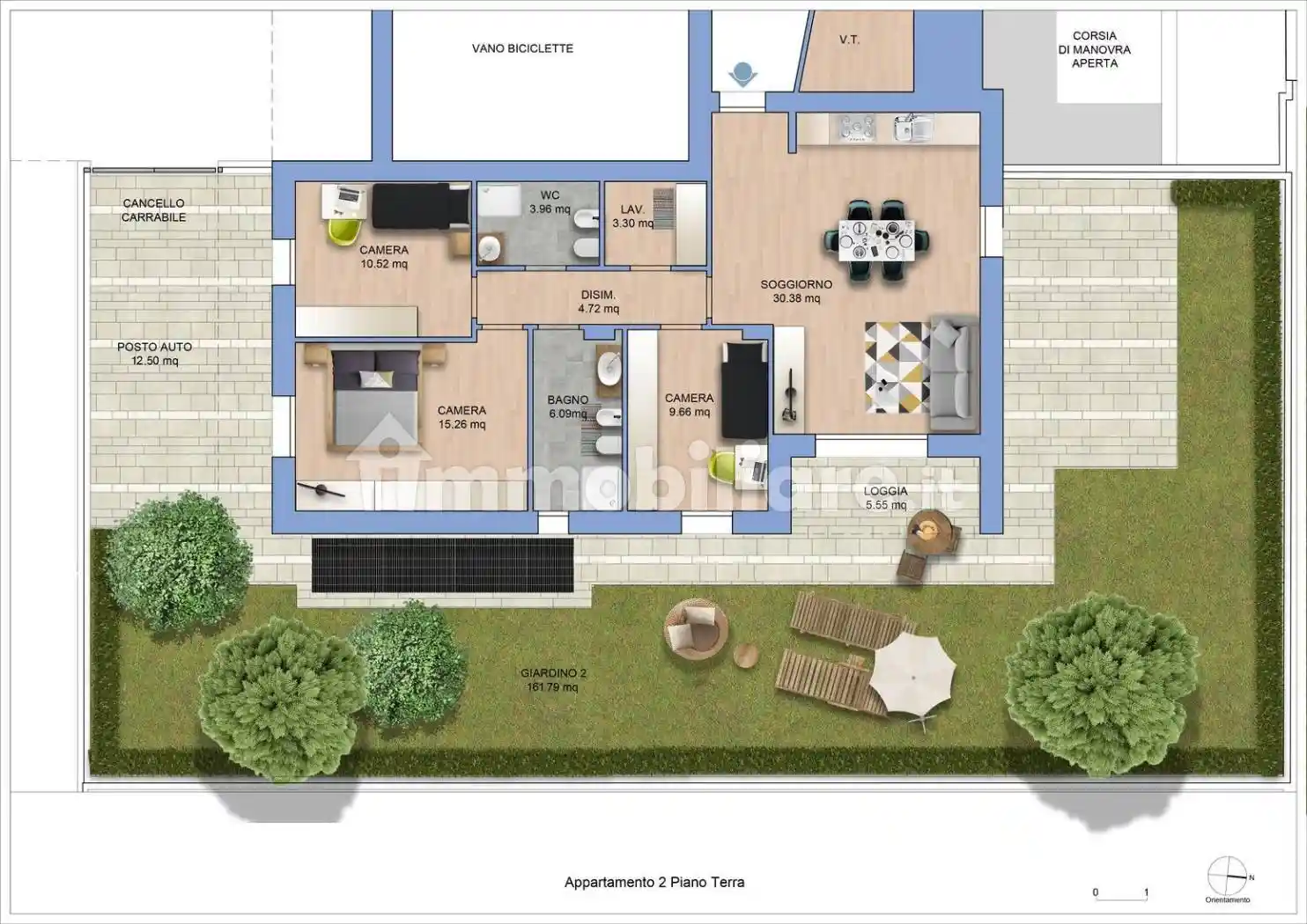 Quadrilocale via Reno, Villaggio Primo Maggio, Rimini - foto 4