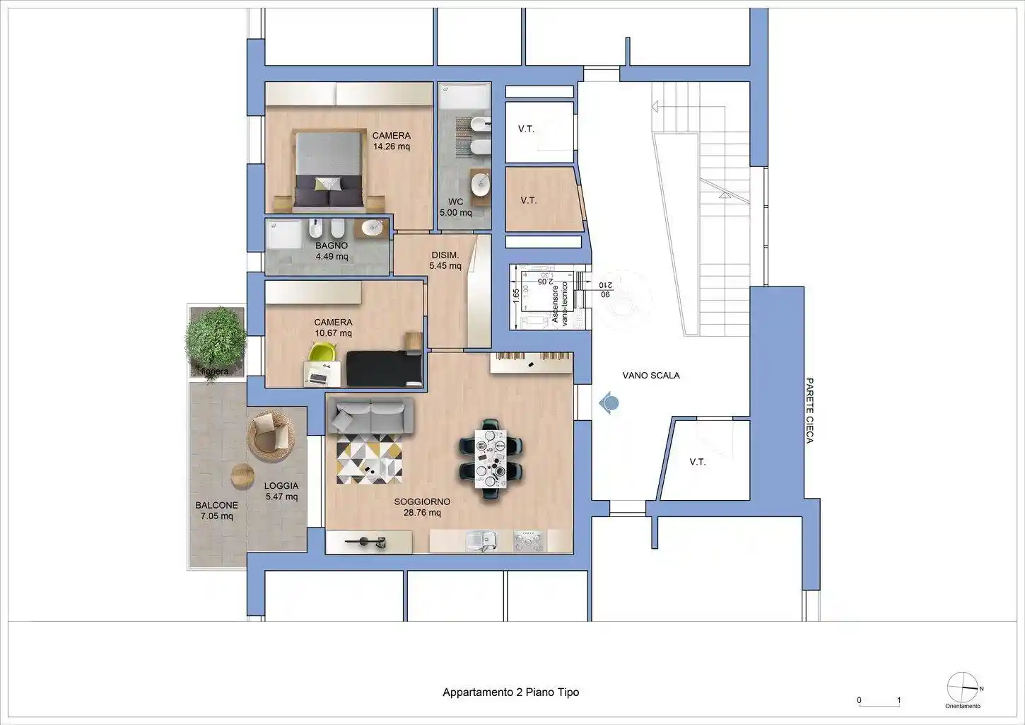 Trilocale via Reno, Villaggio Primo Maggio, Rimini - foto 4