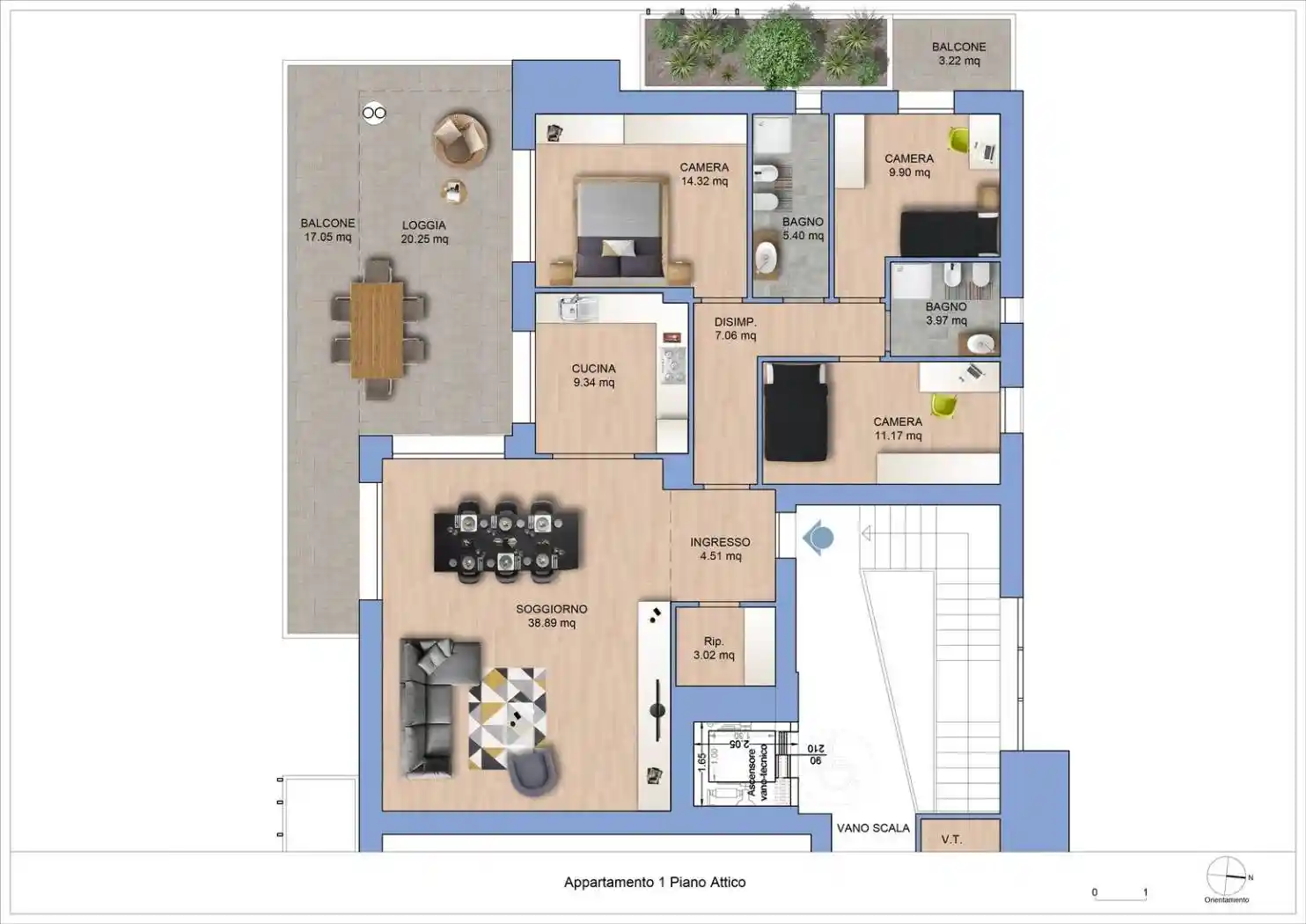 Attico via Reno, Villaggio Primo Maggio, Rimini - foto 4