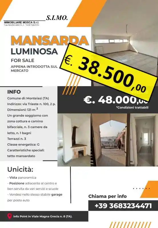 Attico - Mansarda in vendita a Monteiasi