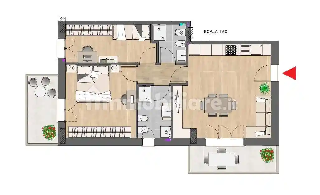 Trilocale nuovo, primo piano, San Lorenzo Monte, Riccione - foto 5