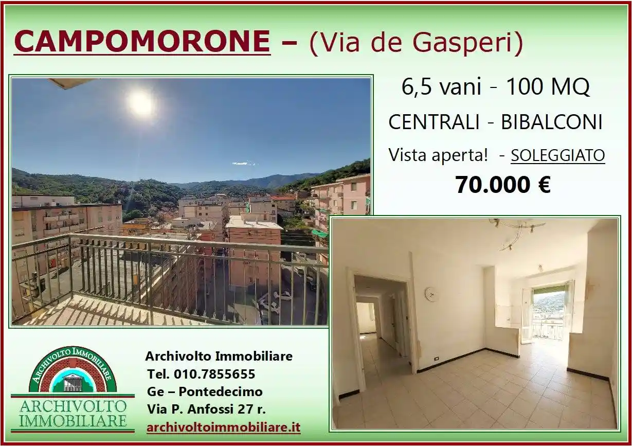 Appartamento in vendita a Campomorone