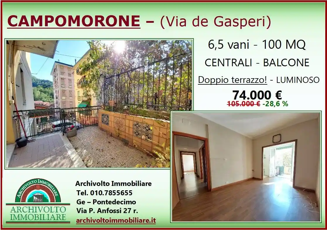 Appartamento in vendita a Campomorone