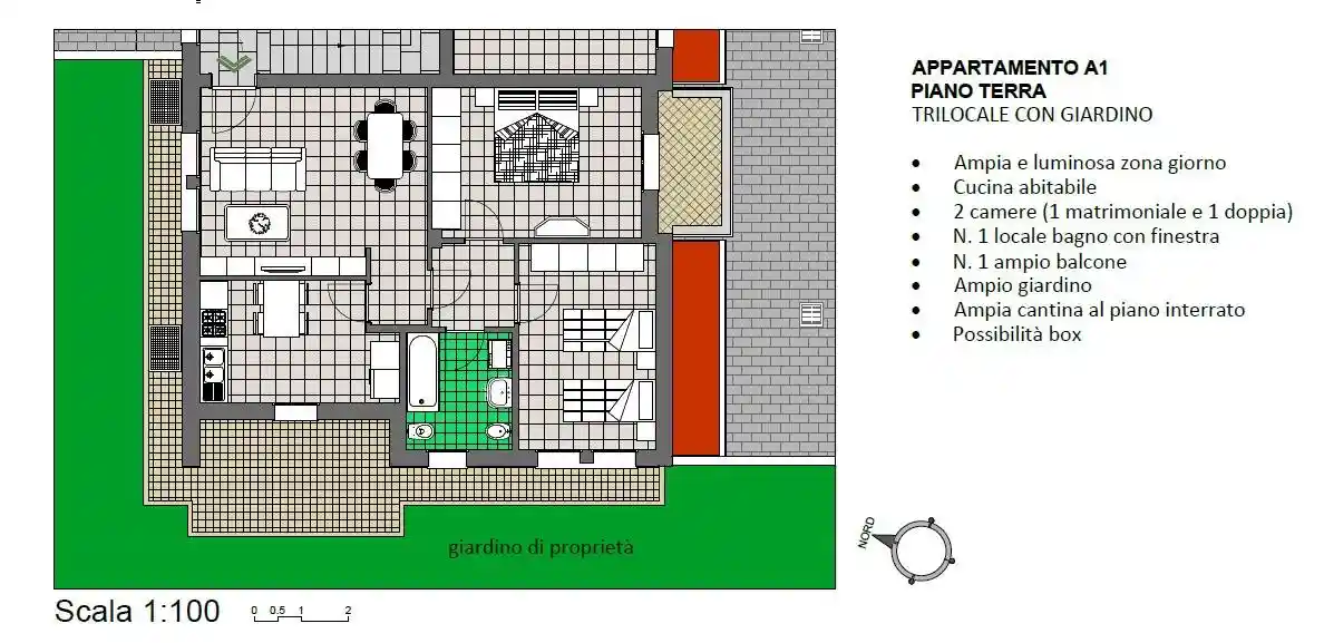 Appartamento in vendita a Calusco d'Adda