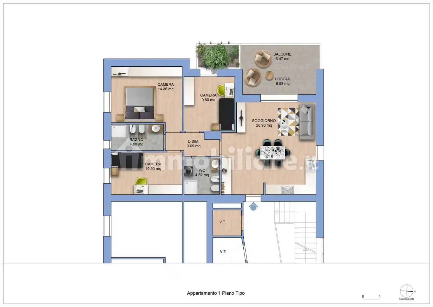 Quadrilocale via Reno, Villaggio Primo Maggio, Rimini - foto 4