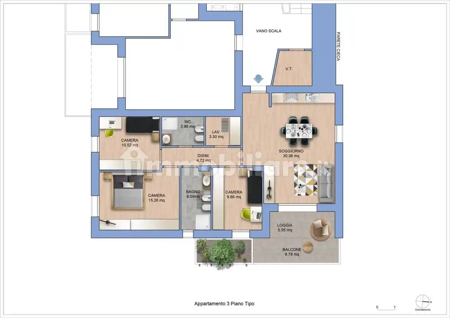 Quadrilocale via Reno, Villaggio Primo Maggio, Rimini - foto 4