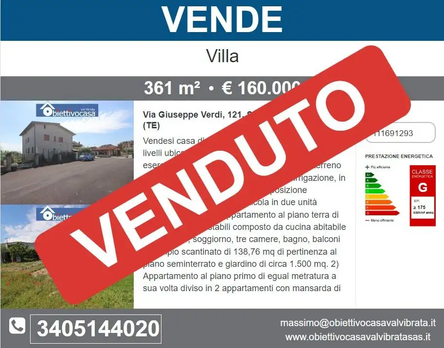 Villa in vendita a Sant'Egidio alla Vibrata