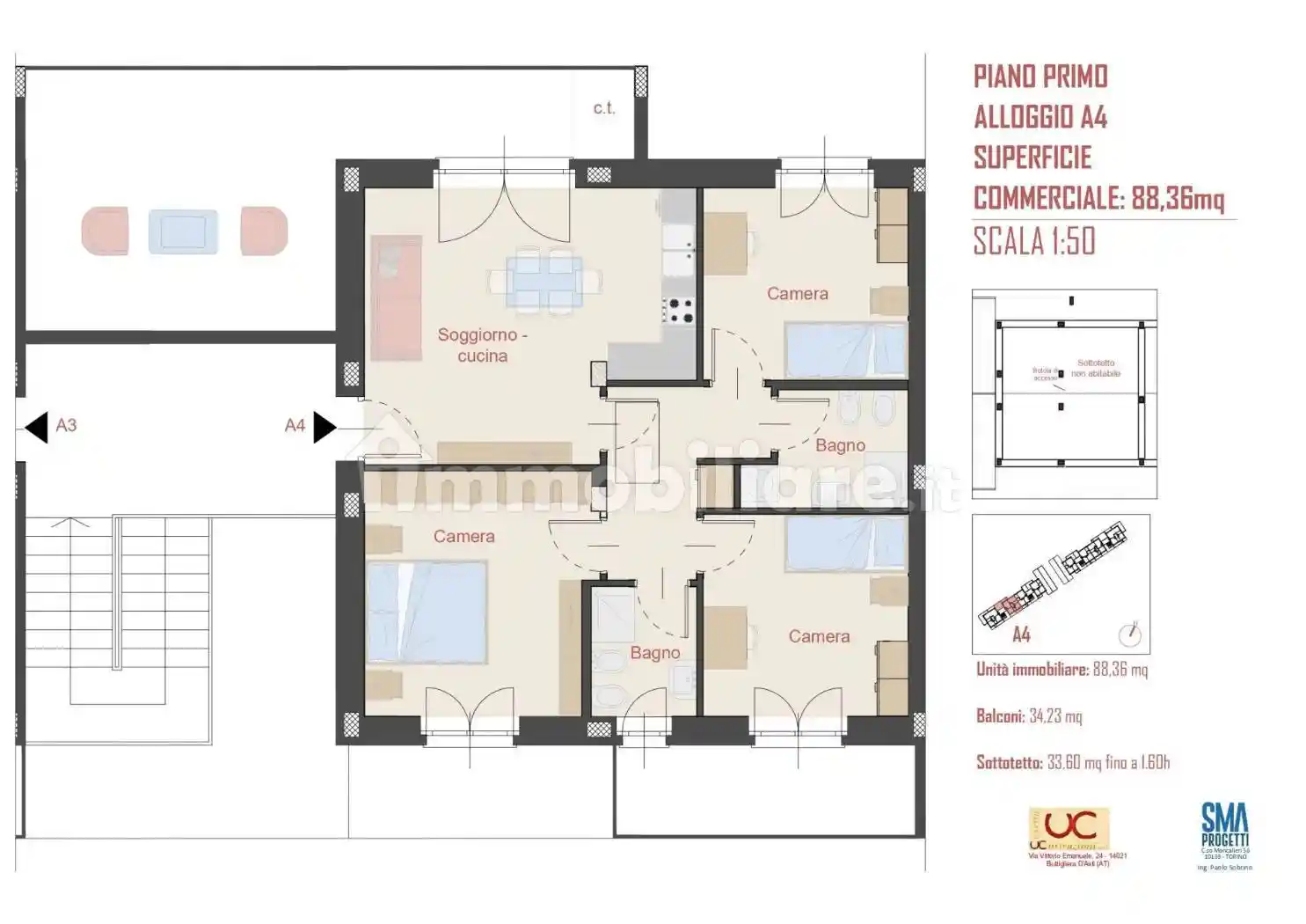 Quadrilocale Strada Bauducchi 77, Bauducchi, Moncalieri - foto 2