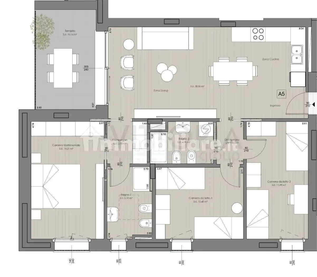 Quadrilocale via Santi Maurizio e Fermo 5A, Borgo Palazzo, Bergamo - foto 2