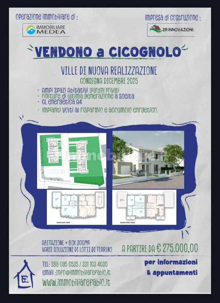 Villa bifamiliare, nuova, 158 m², Cicognolo - foto 5