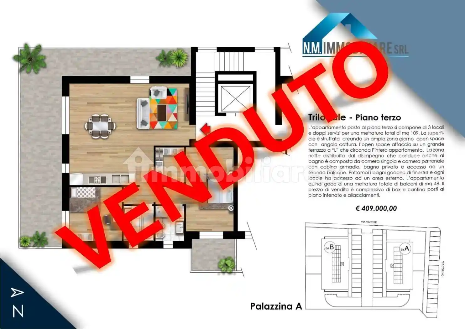 Appartamento in vendita a Garbagnate Milanese