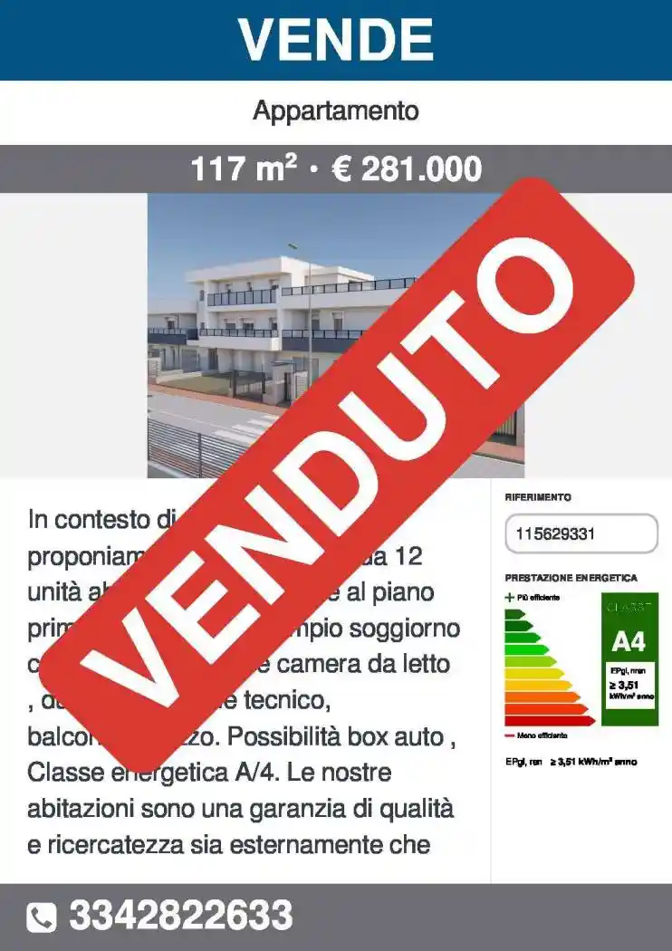 Appartamento in vendita a Melegnano