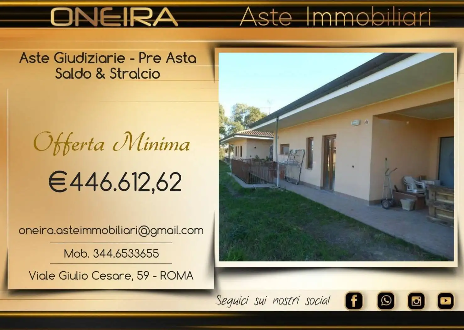Villa in asta a Latina