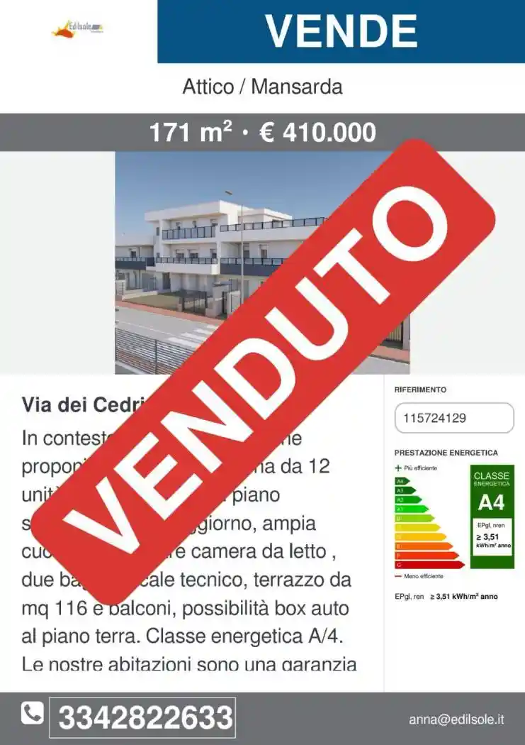 Attico - Mansarda in vendita a Melegnano