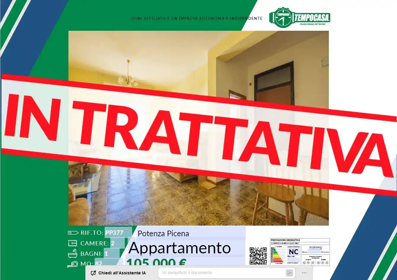 Appartamento in vendita a Potenza Picena