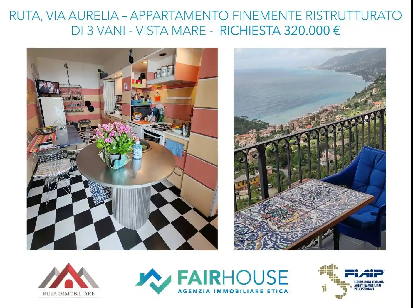 Appartamento in vendita a Camogli