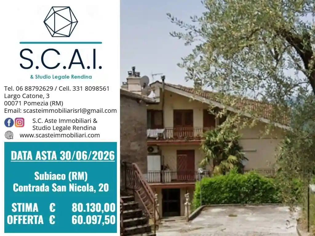 Appartamento in vendita a Subiaco