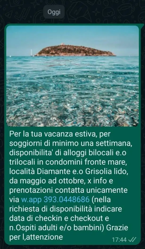 Appartamento in affitto a Grisolia