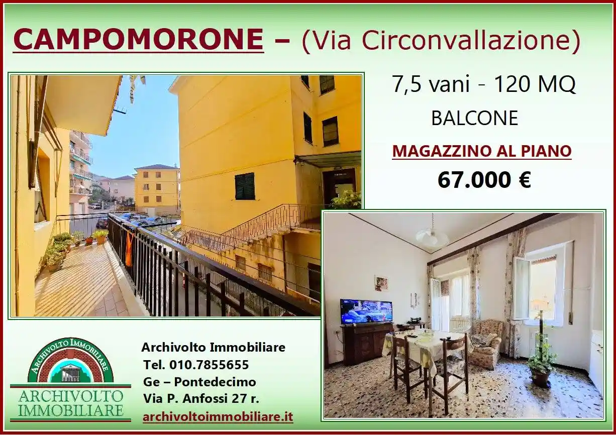 Appartamento in vendita a Campomorone