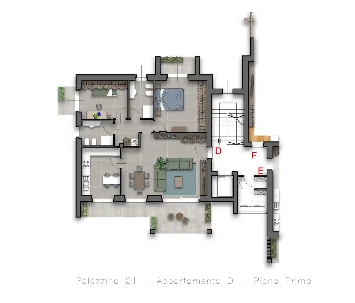 Appartamento in vendita a Locate Varesino