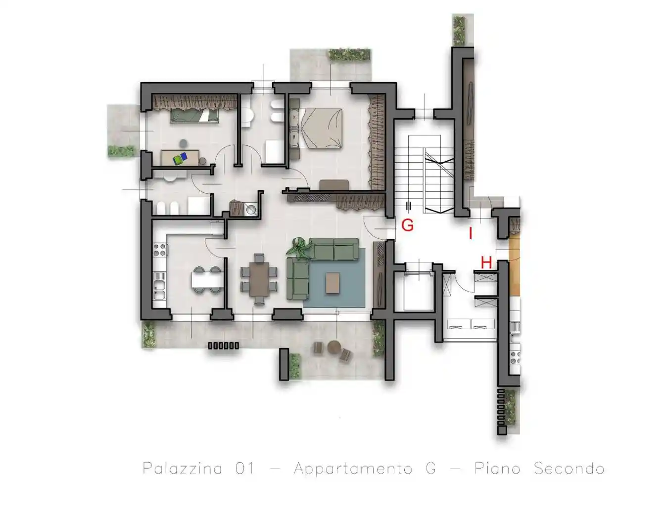 Appartamento in vendita a Locate Varesino