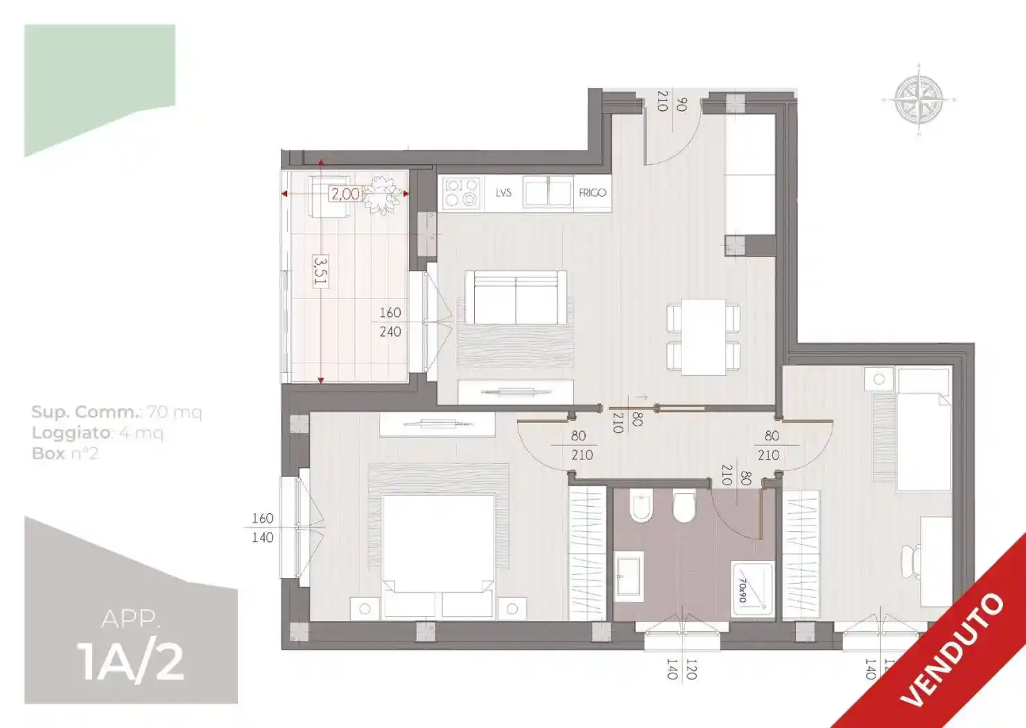 Appartamento in vendita a Siziano