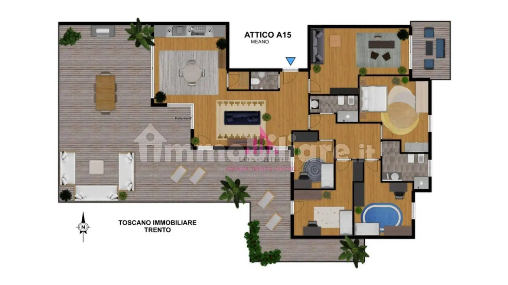 Attico - Mansarda in vendita a Trento