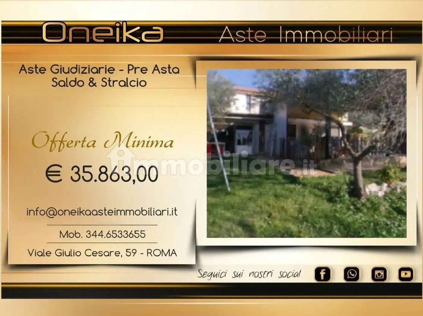 Villa in asta a Bassiano