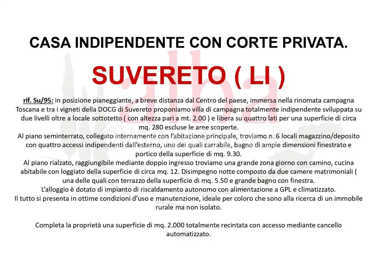 Villa in vendita a Suvereto