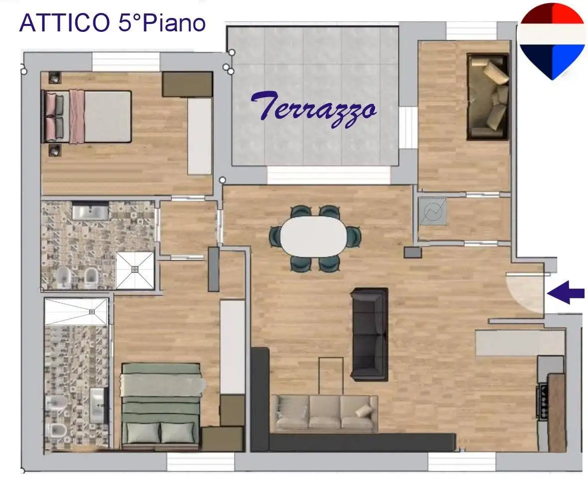 Penthouse - Attic in vendita a Milan