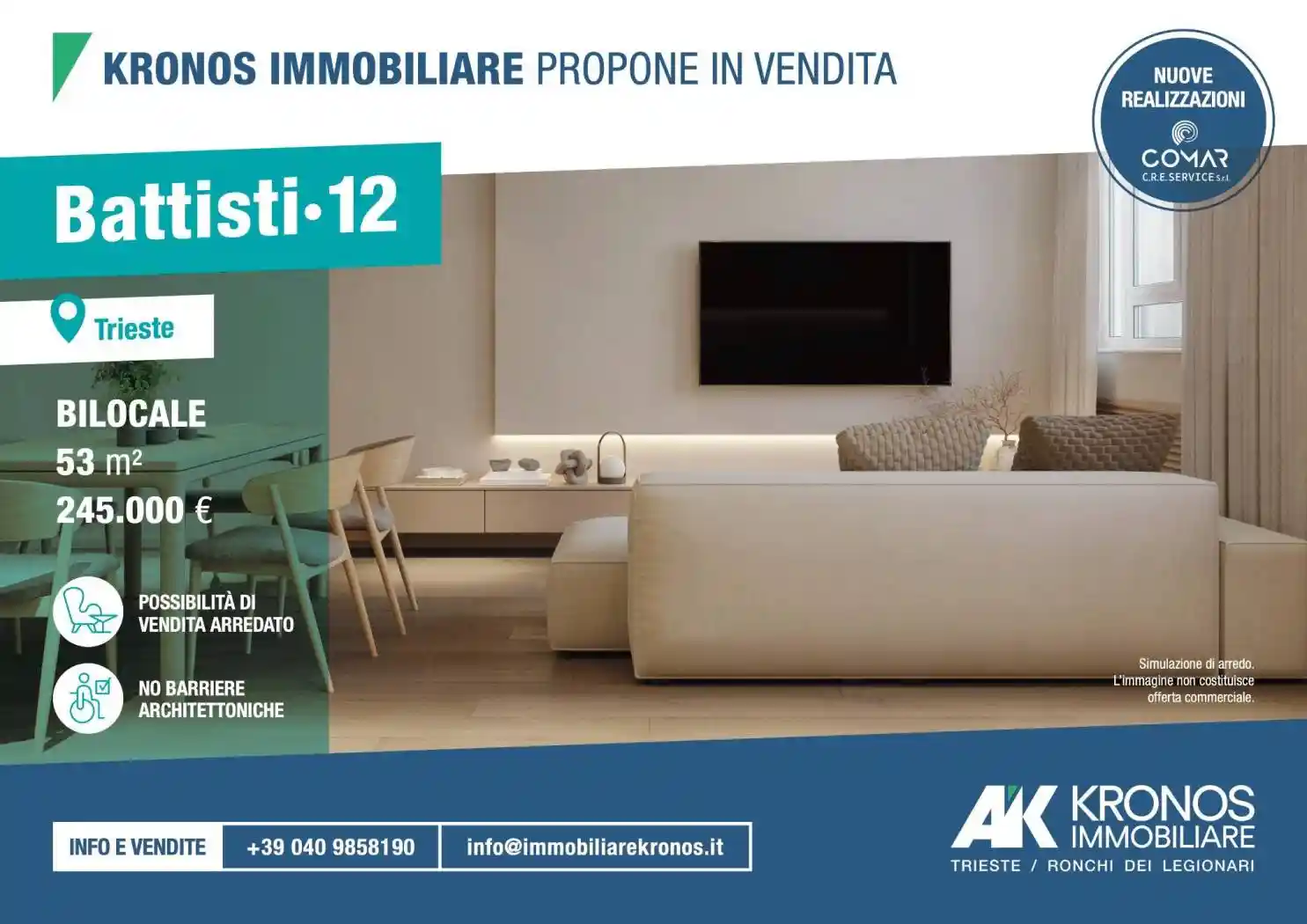 Appartamento in vendita a Trieste