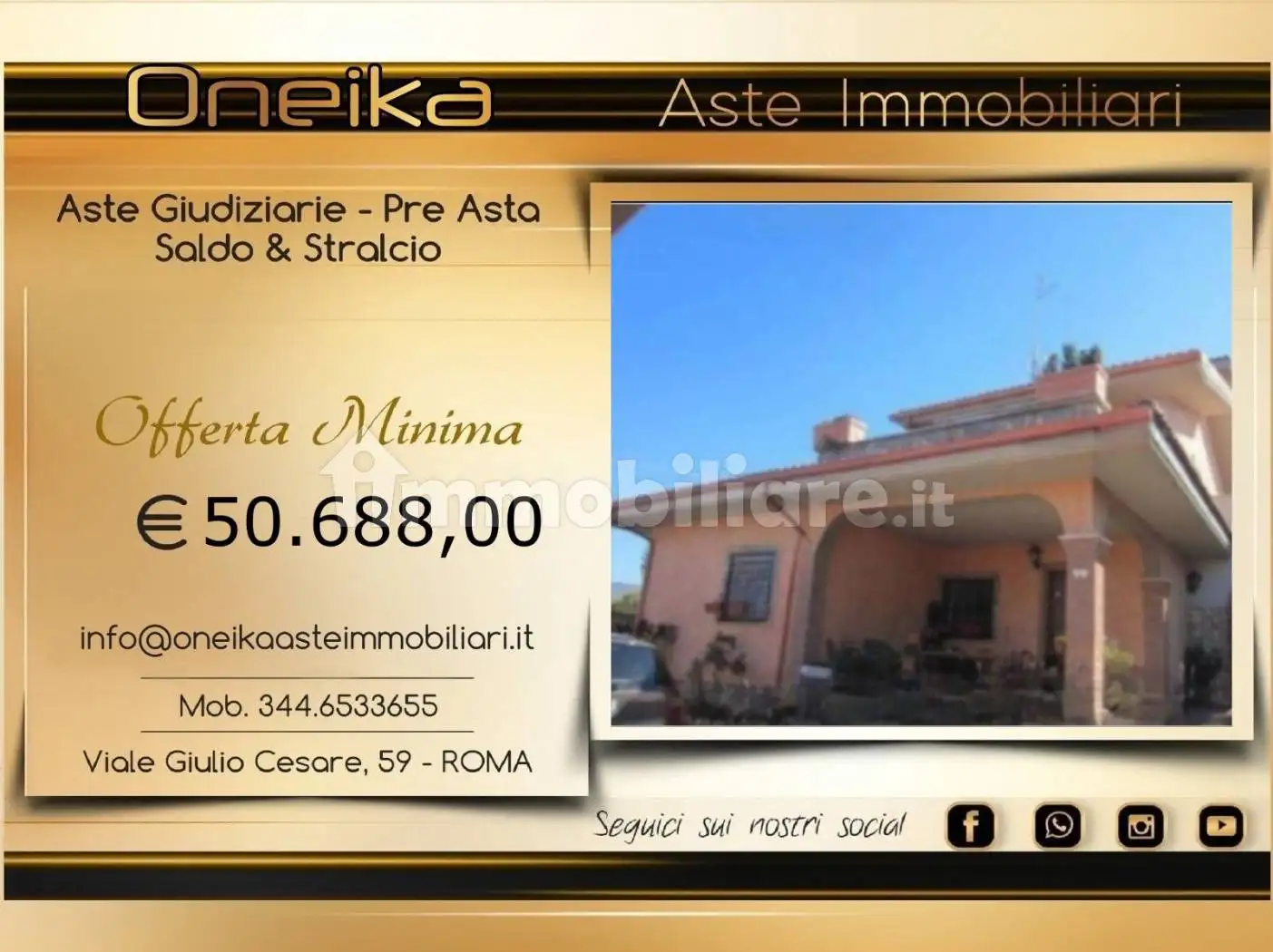 Villa in asta a Roma