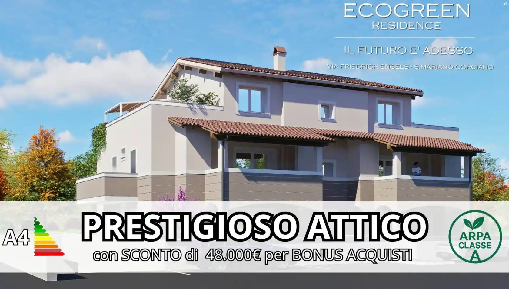 Attico - Mansarda in vendita a Corciano