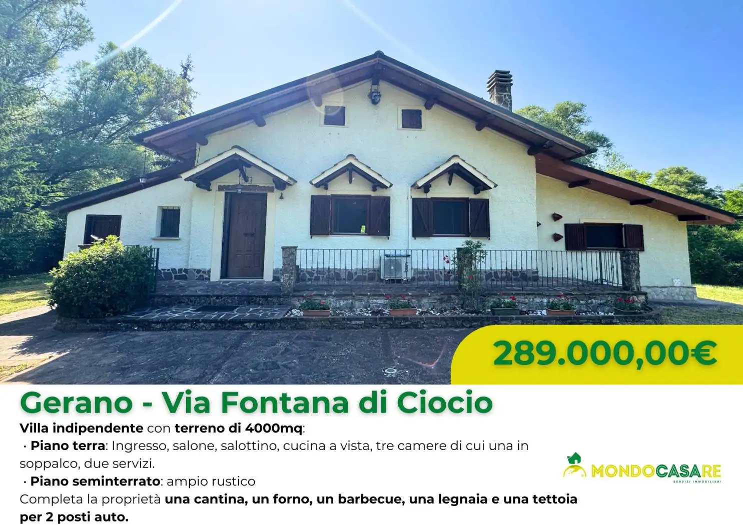 Villa in vendita a Gerano