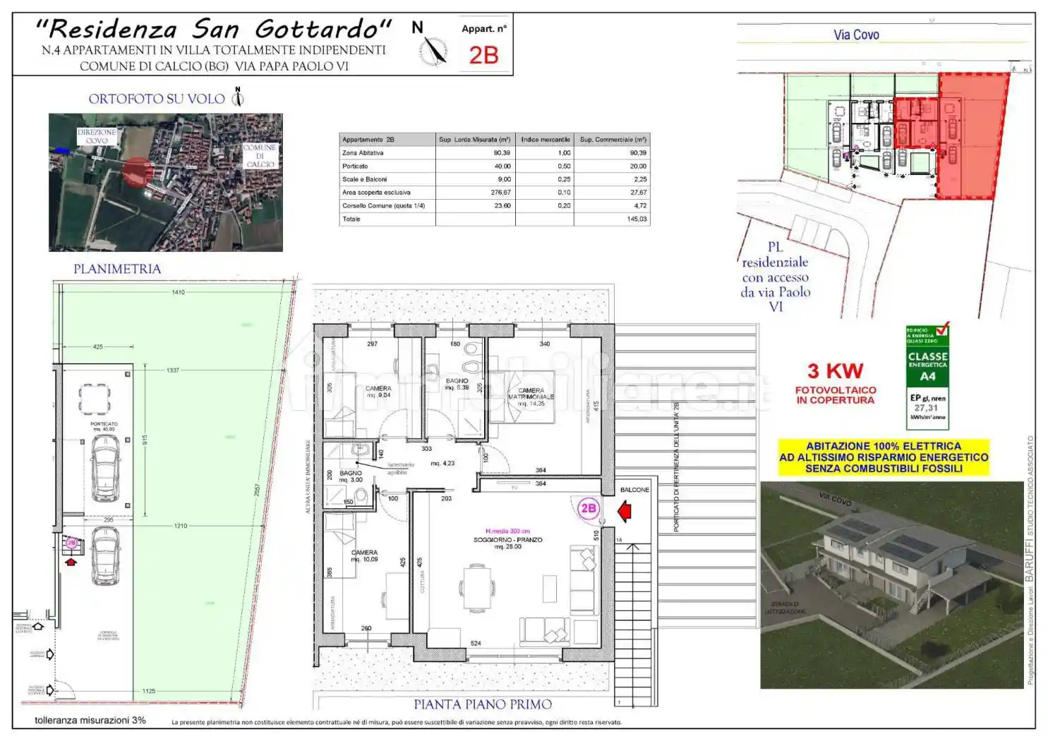 Villa in vendita a Calcio