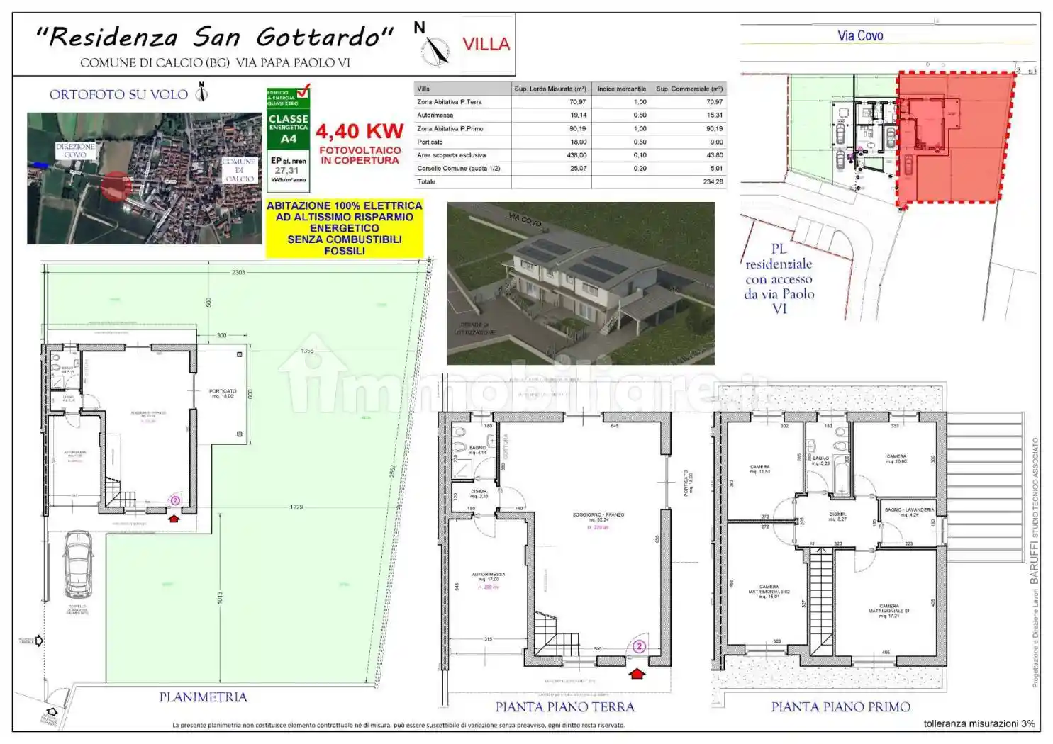 Villa in vendita a Calcio