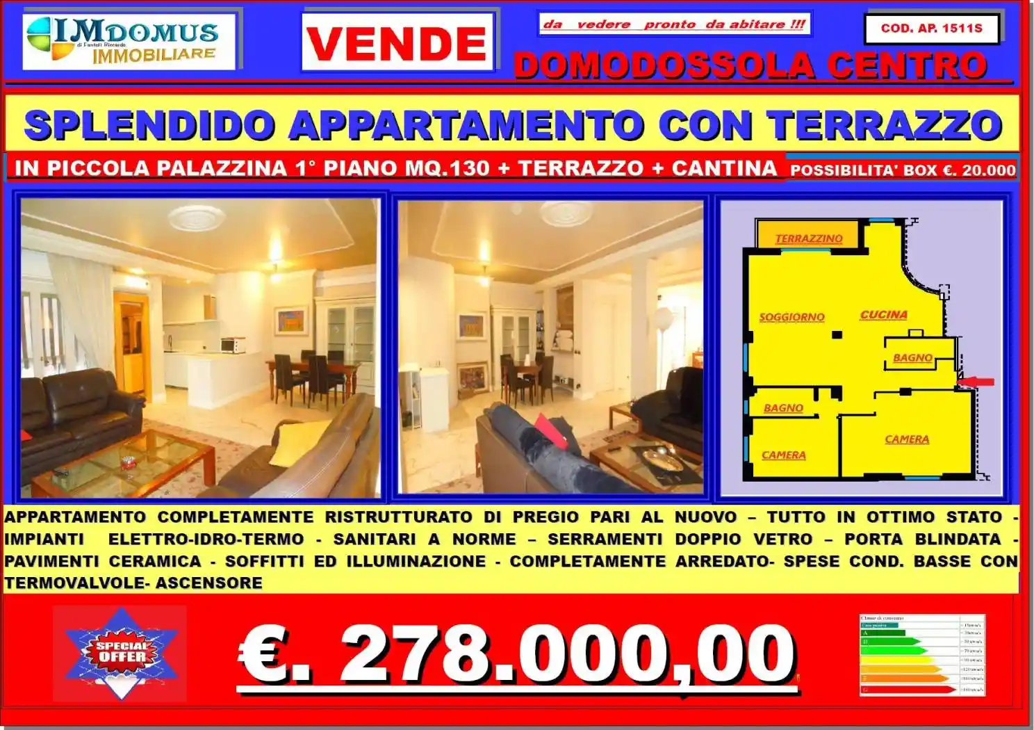 Appartamento in vendita a Domodossola