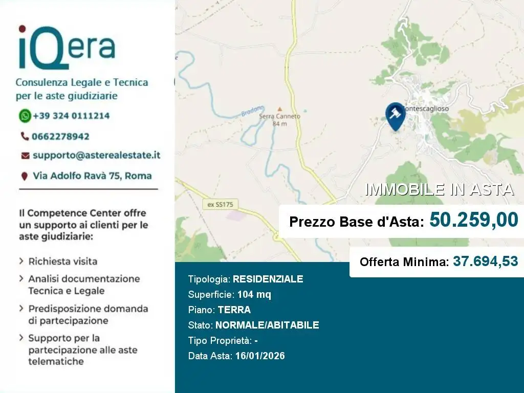 Appartamento in asta a Montescaglioso