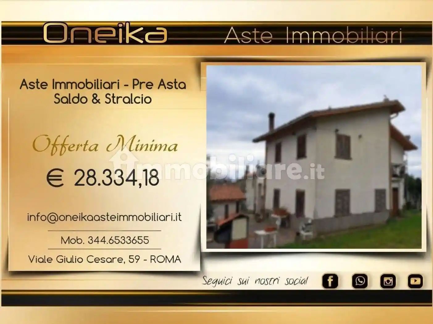 Casa indipendente in asta a Mompeo
