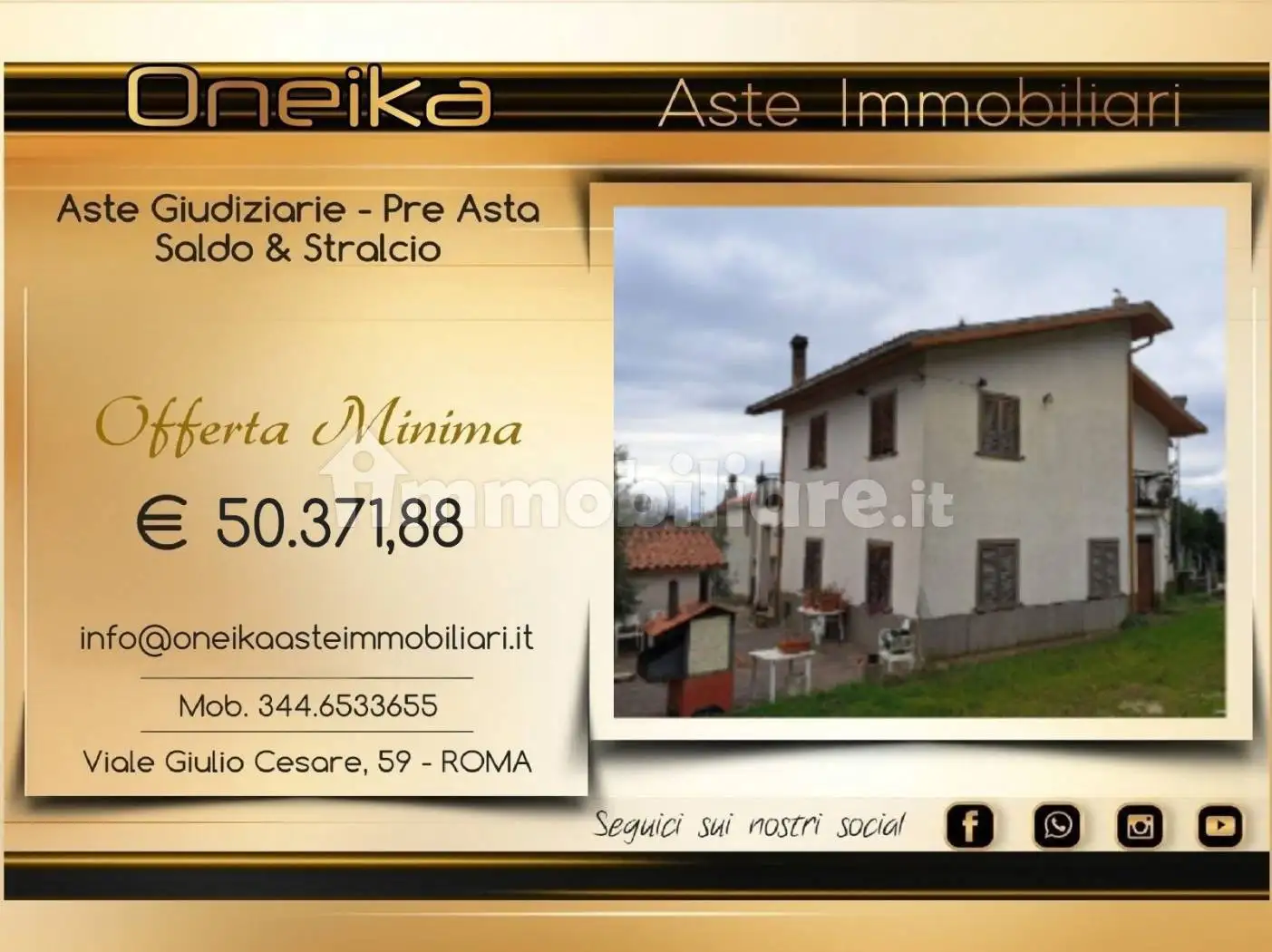 Casa indipendente in asta a Mompeo