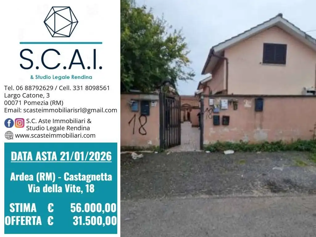 Villa in asta a Ardea