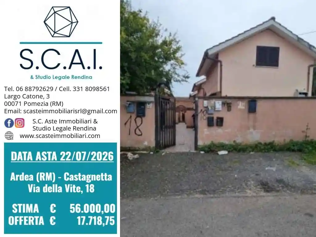 Villa in asta a Ardea