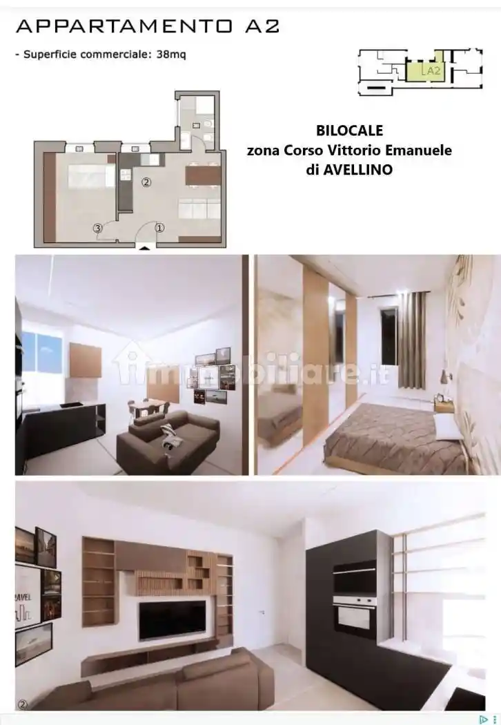 Bilocale corso Vittorio Emanuele, Emanuele II, C. Colombo, Morelli e Silvati, Avellino - foto 4