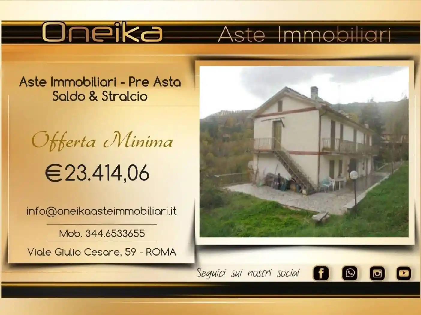 Villa in asta a Turania
