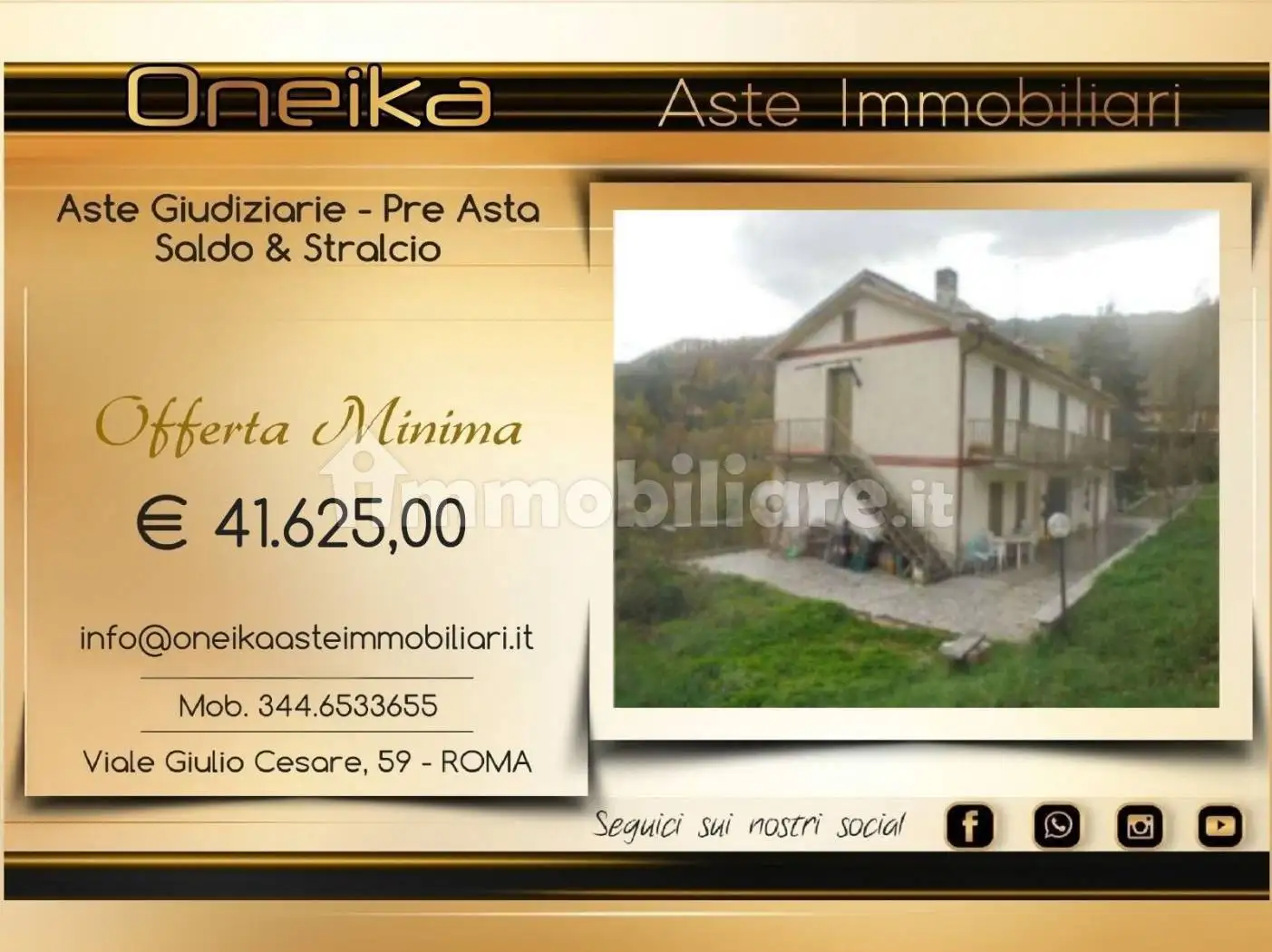 Villa in asta a Turania