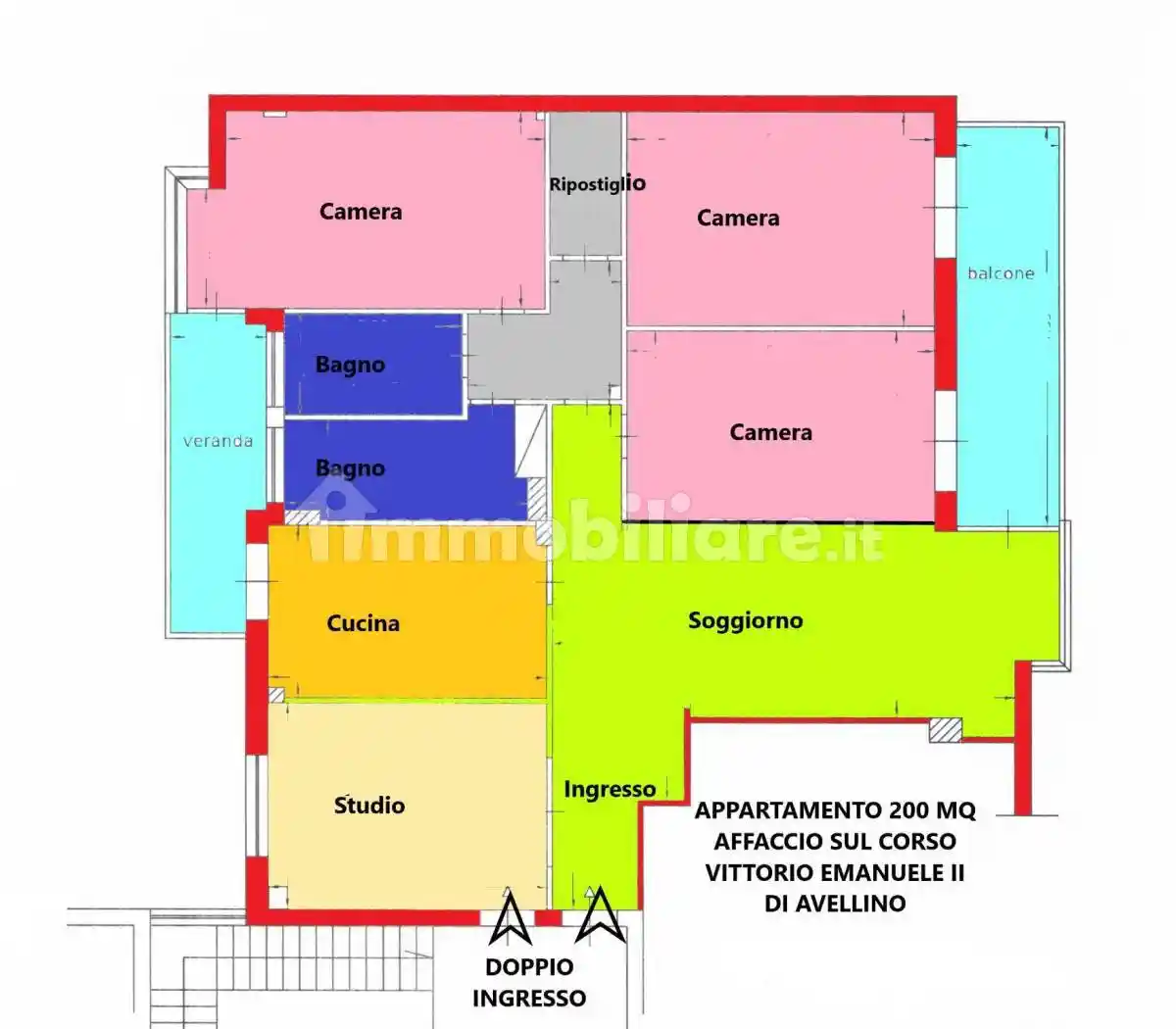 Appartamento via Dante Alighieri 2, Emanuele II, C. Colombo, Morelli e Silvati, Avellino - foto 2