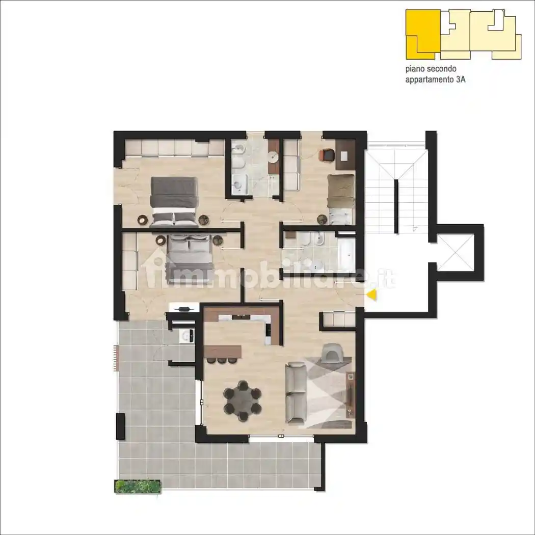 Quadrilocale nuovo, primo piano, Olmo, Perugia - foto 3