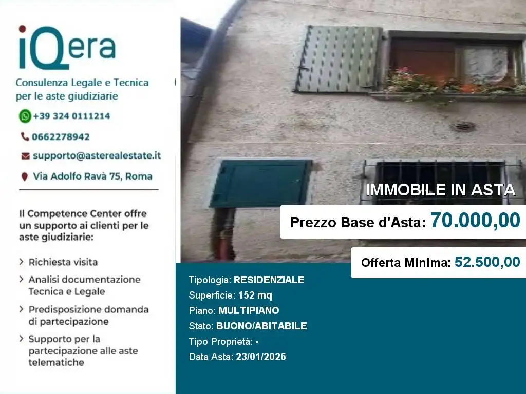 Appartamento in asta a Pezzaze