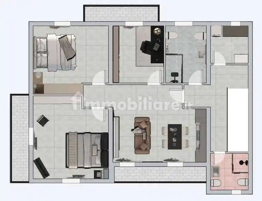 Quadrilocale via Eduardo de Filippo, Montebello, Perugia - foto 2