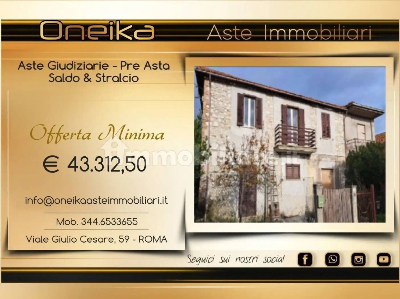 Casa indipendente in asta a Greccio